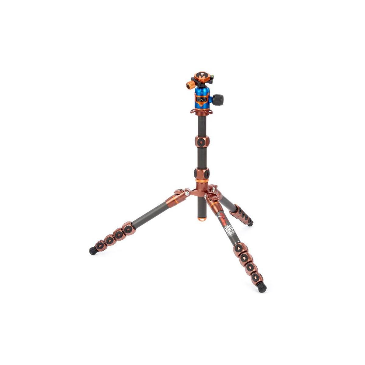 3 Legged Thing Legends Ray 5-Section CF Tripod System, AirHed Vu, Bronze/Blue