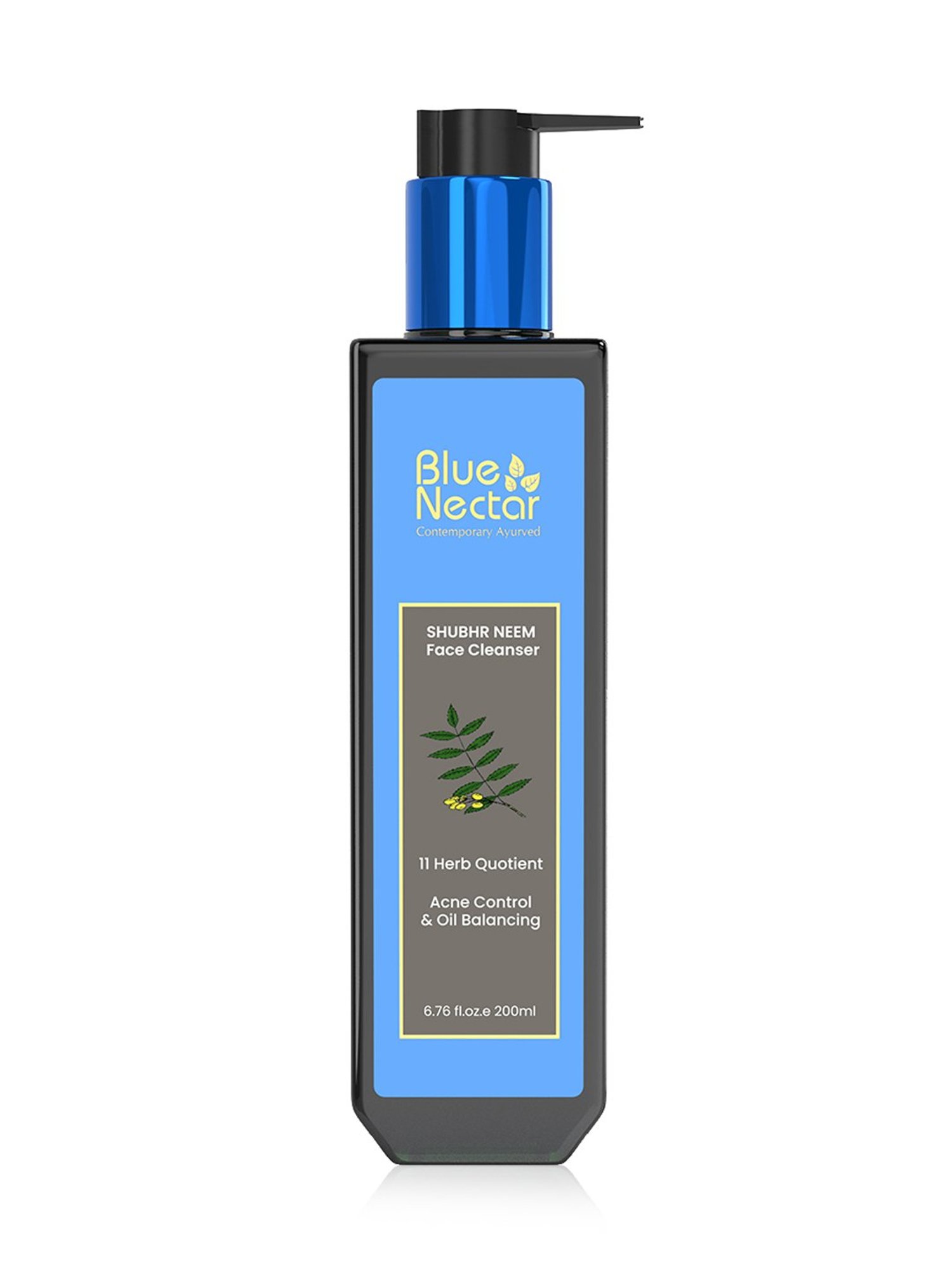 Blue Nectar Shubhr Neem Face Cleanser, Acne Control & Oil Balancing - 200ml