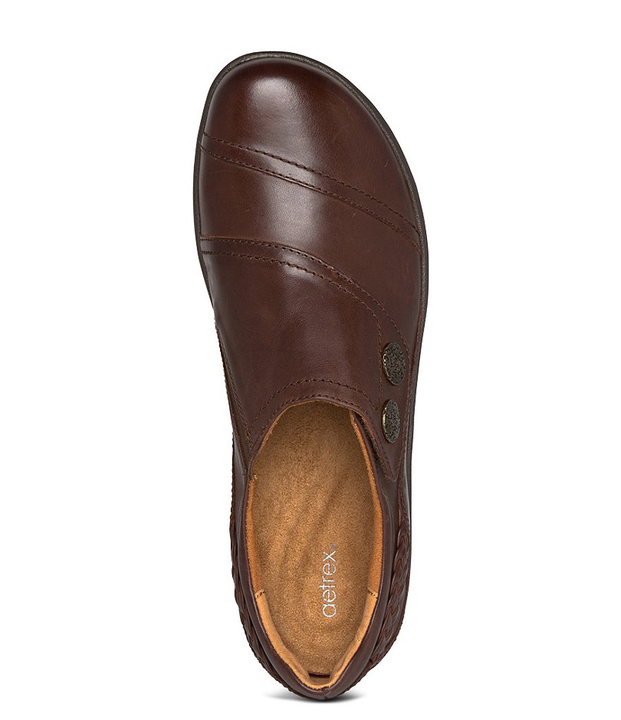 Aetrex Karina Monk Strap Leather Loafers