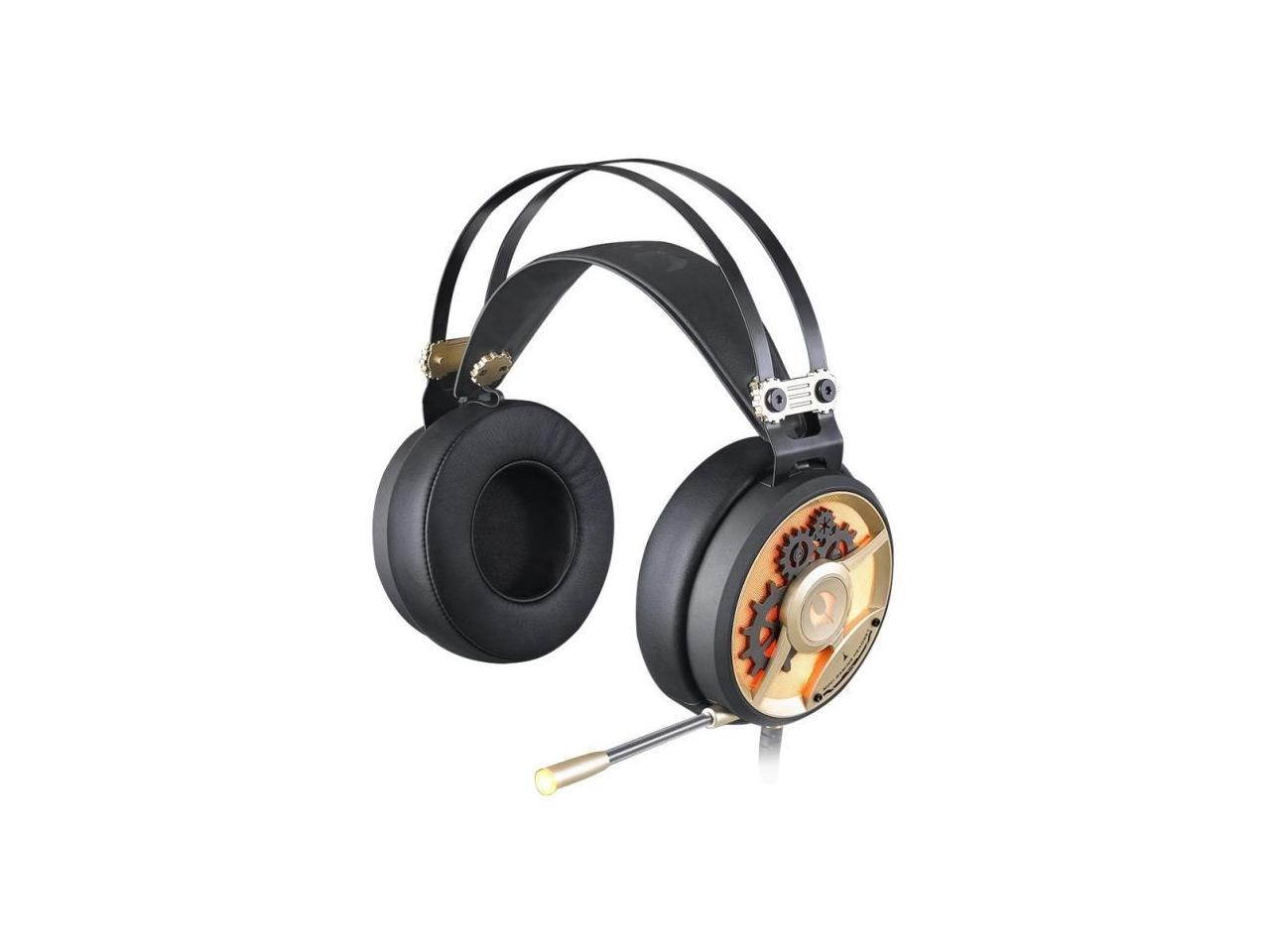 CORN Bloody M660 MOCI HIFI Gaming Headset with Built-in Microphone Boom, Light Weight, Compatible across platforms (Gold)