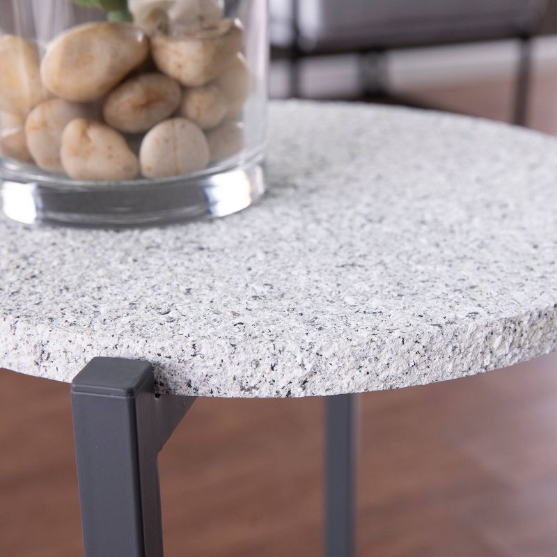 Halpy Round Accent Table Black - Aiden Lane