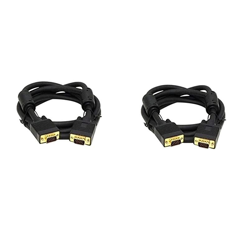 to Cable with Ferrite Cores 15 Feet (4.5 Meters) HD15 Male to Male SMonitor Cable 15ft (4.5M) (2 Pack)