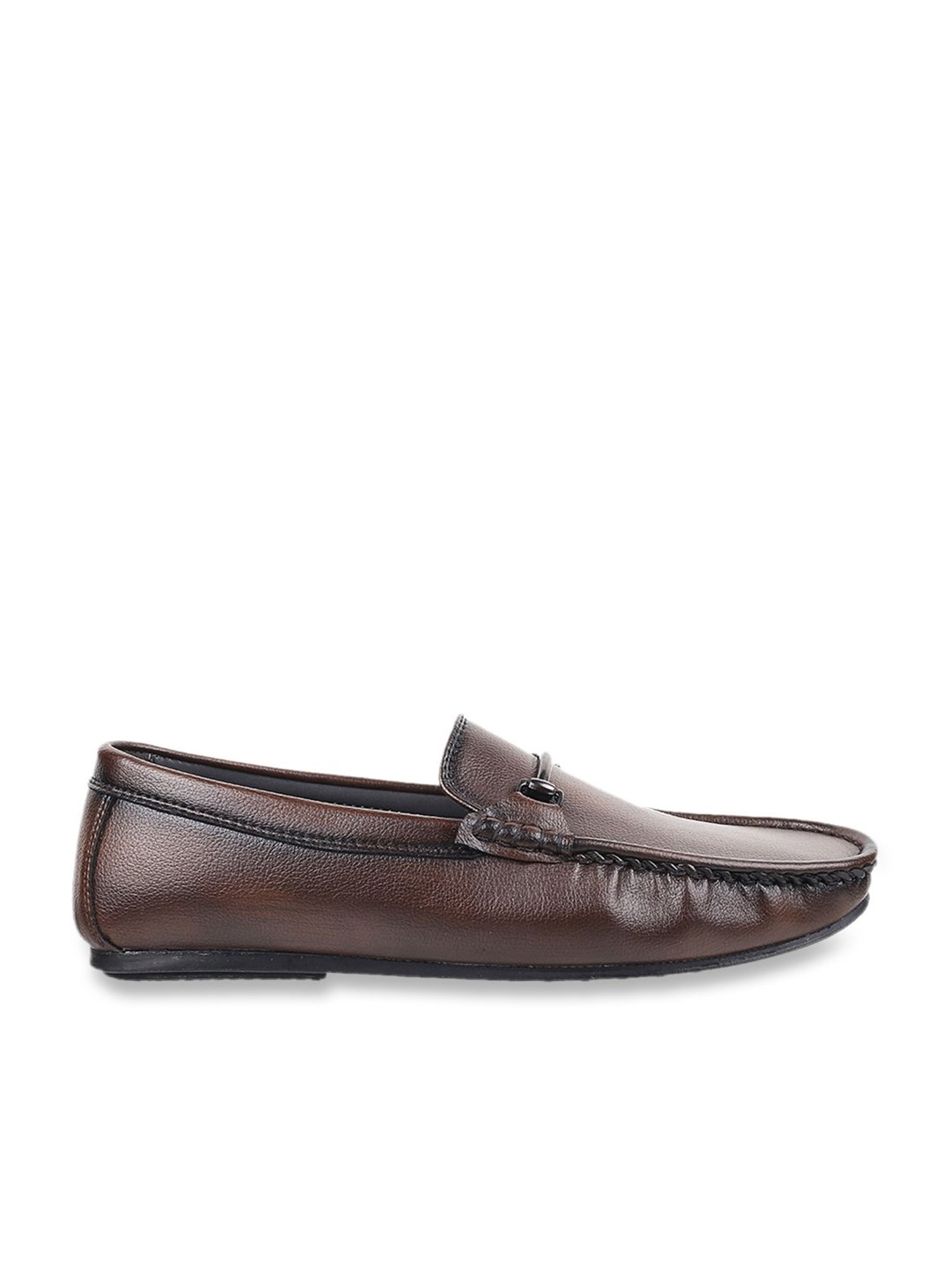 Mochi Men's Brown Casual Loafers