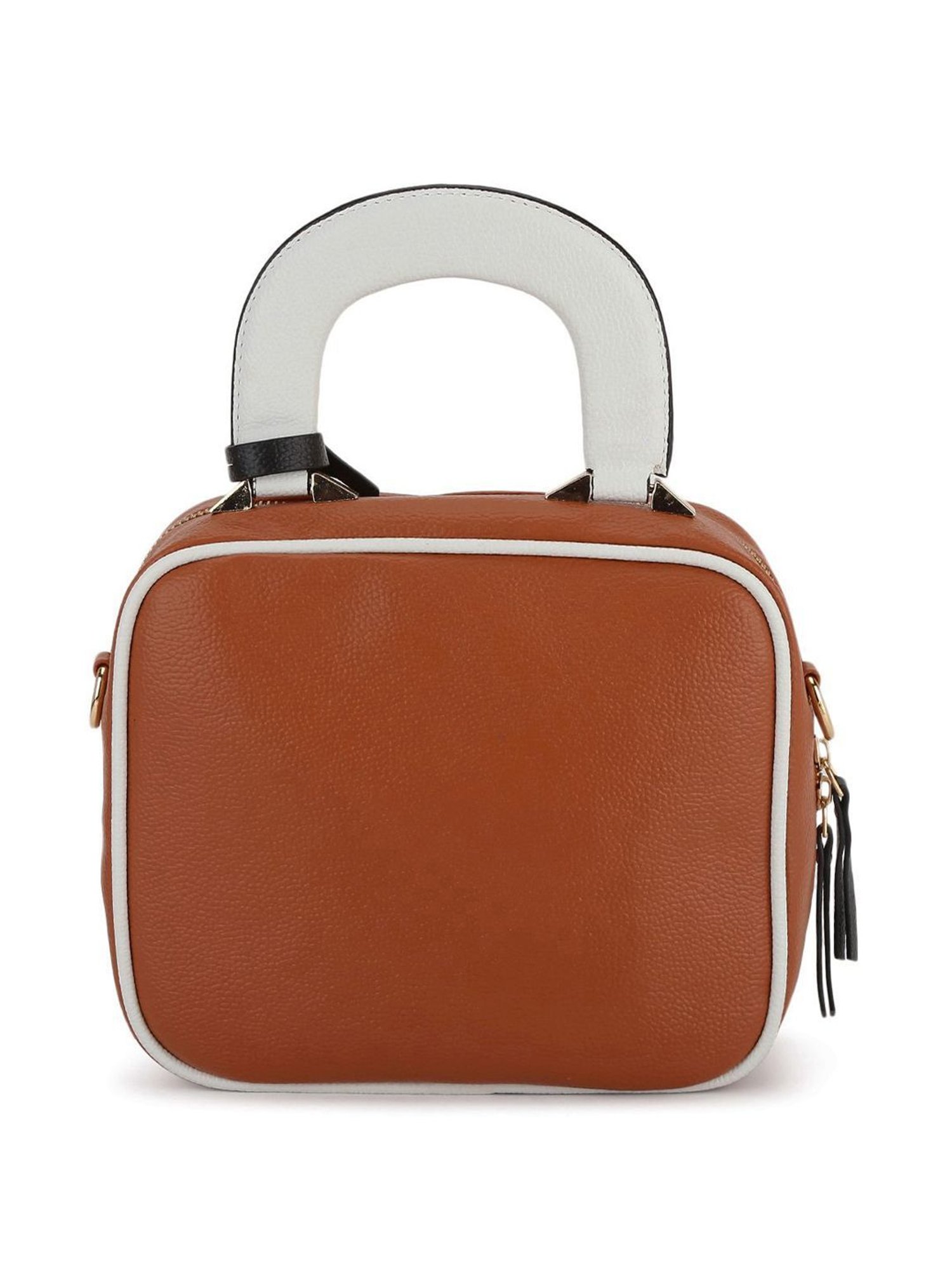 KLEIO Tan Solid Medium Handbag