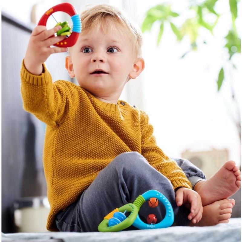 HABA Clutching toy Rattle Rings (silicone plastic)