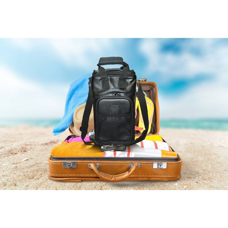 Vinotemp Faux Leather Wine Carrier