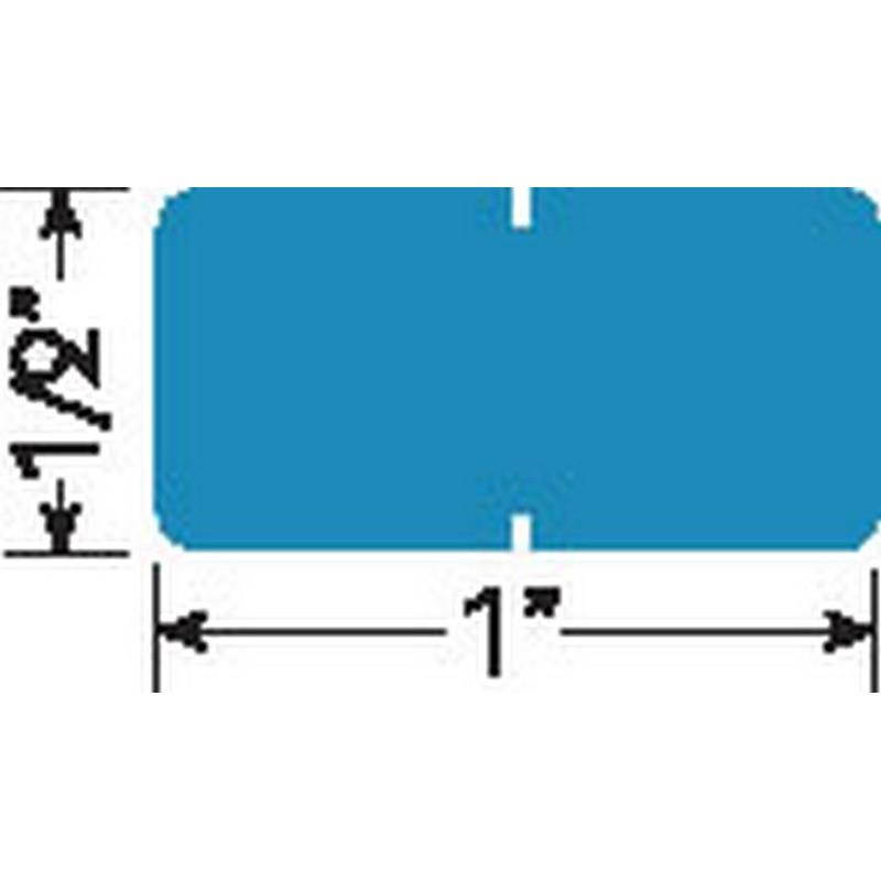 Tab Compatible Solid Dark Blue Labels, Vinyl Kimdura Stock, 1/2" X 1" Individual Colors - Roll of 1000