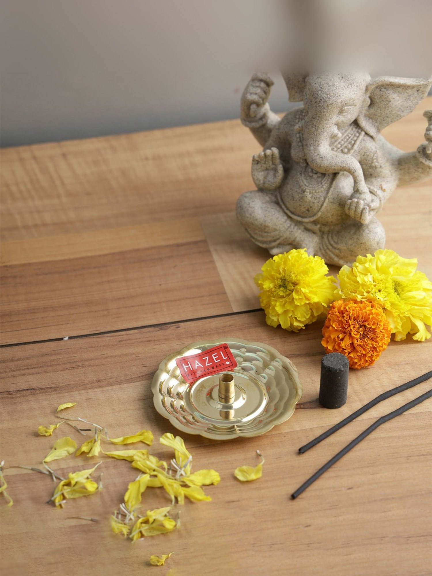 HAZEL Gold Brass Dhup Stick Stand