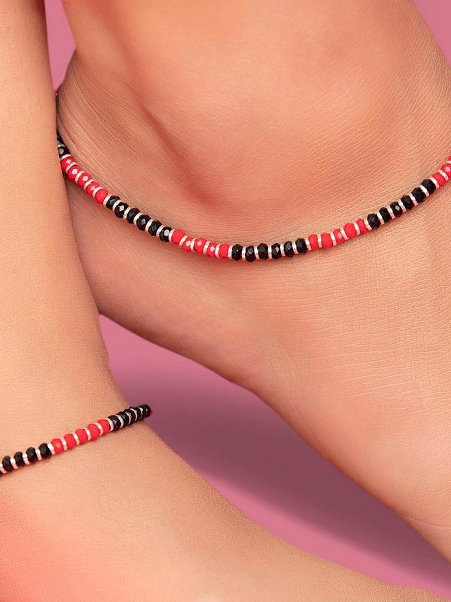 Zavya 92.5 Sterling Silver Anklet for Women in Rhodium-Plating