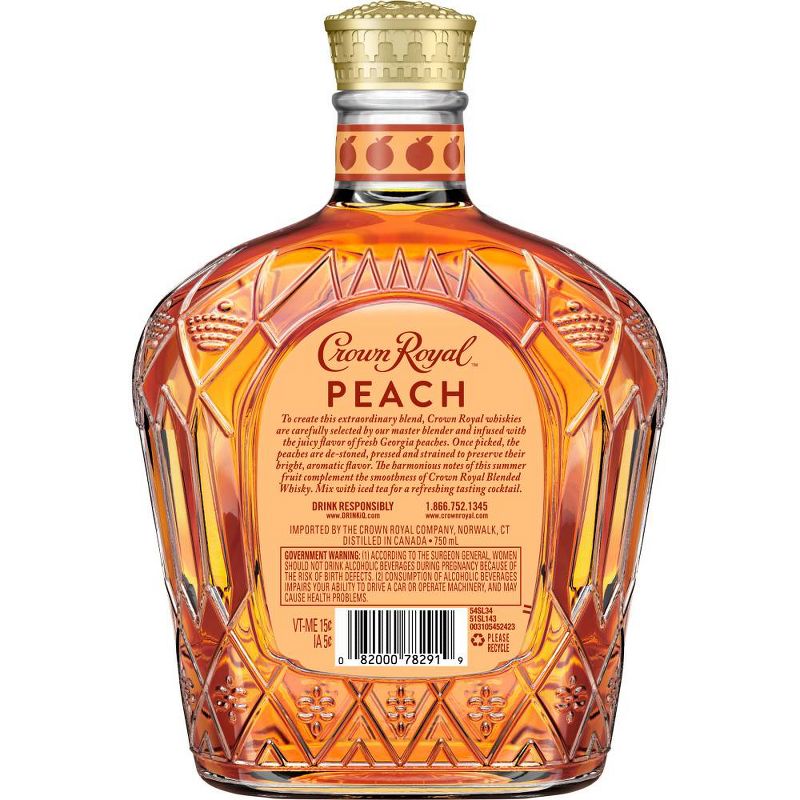 Crown Royal Peach Flavored Canadian Whisky - 750ml Bottle