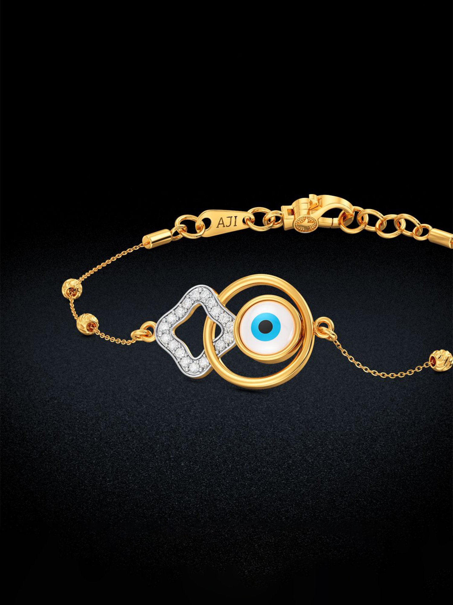 Joyalukkas Gold 22K Elegant Enchantment Evil Eye Barcelet for Women