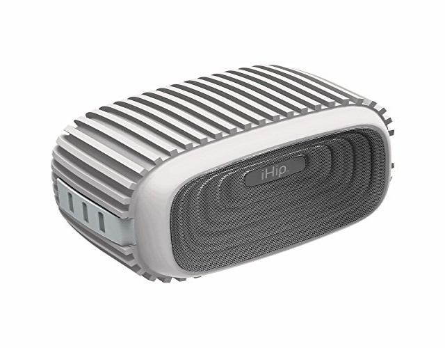 ihip rugged splashresistant bluetooth speaker with micro usb charging cable  white