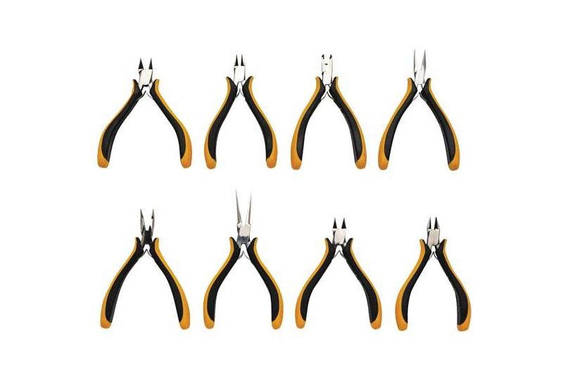 WIHA TOOLS 32744 ESD Bent Needle Nose Plier,4-3/4 in.