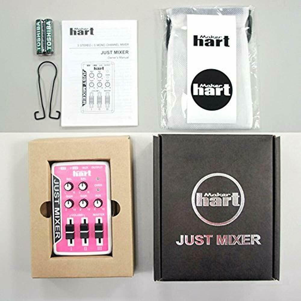 JUST MIXER Audio Mixer - Battery/USB Powered Portable Pocket W/ 3 Stereo (3.5mm)