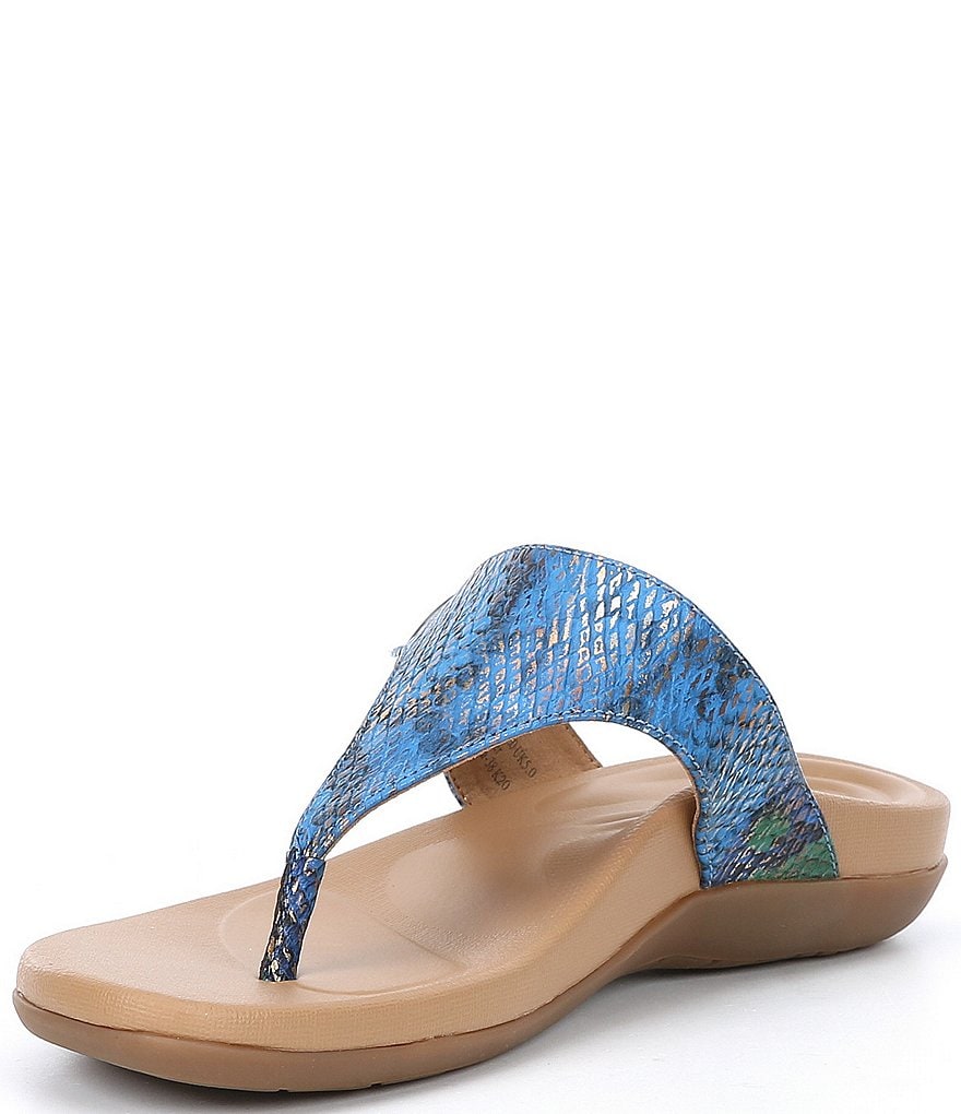 Aetrex Rita Perforated Thong Slide Water-Friendly Sandals