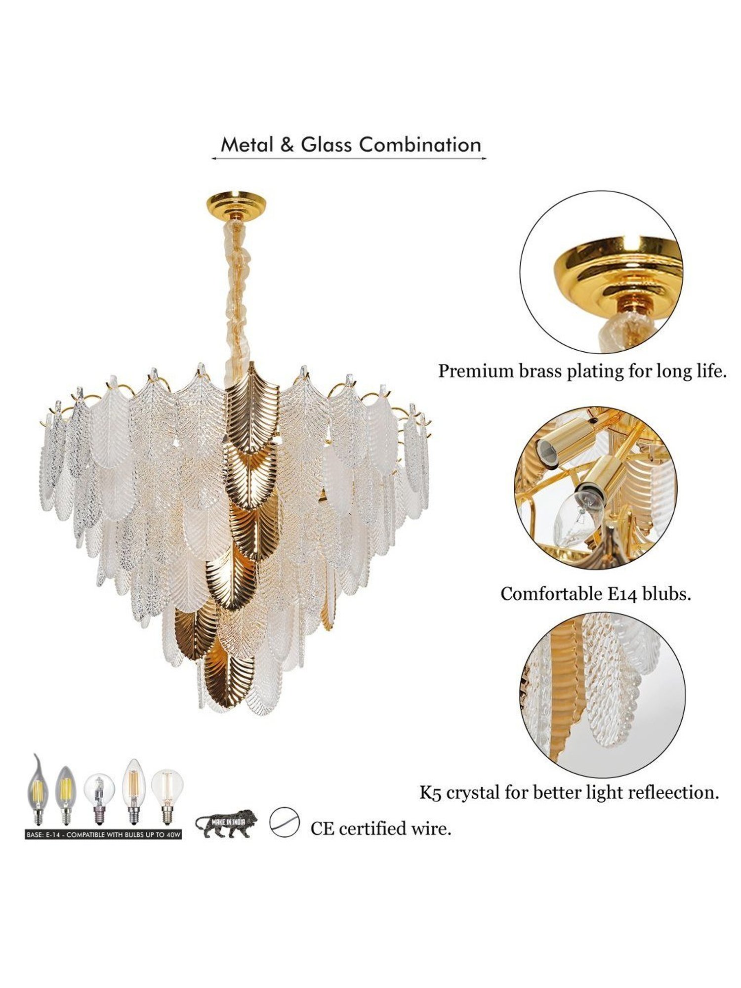 DecorativeRay Golden Chandiler - Set of 1