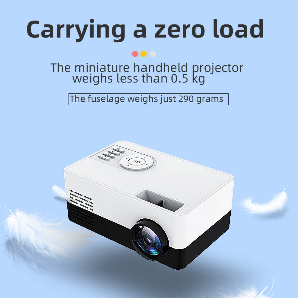 Portable LED Mini Projector Supports 1080P Full HD Supported HDMI USB Audio Projector Home Media Video Player