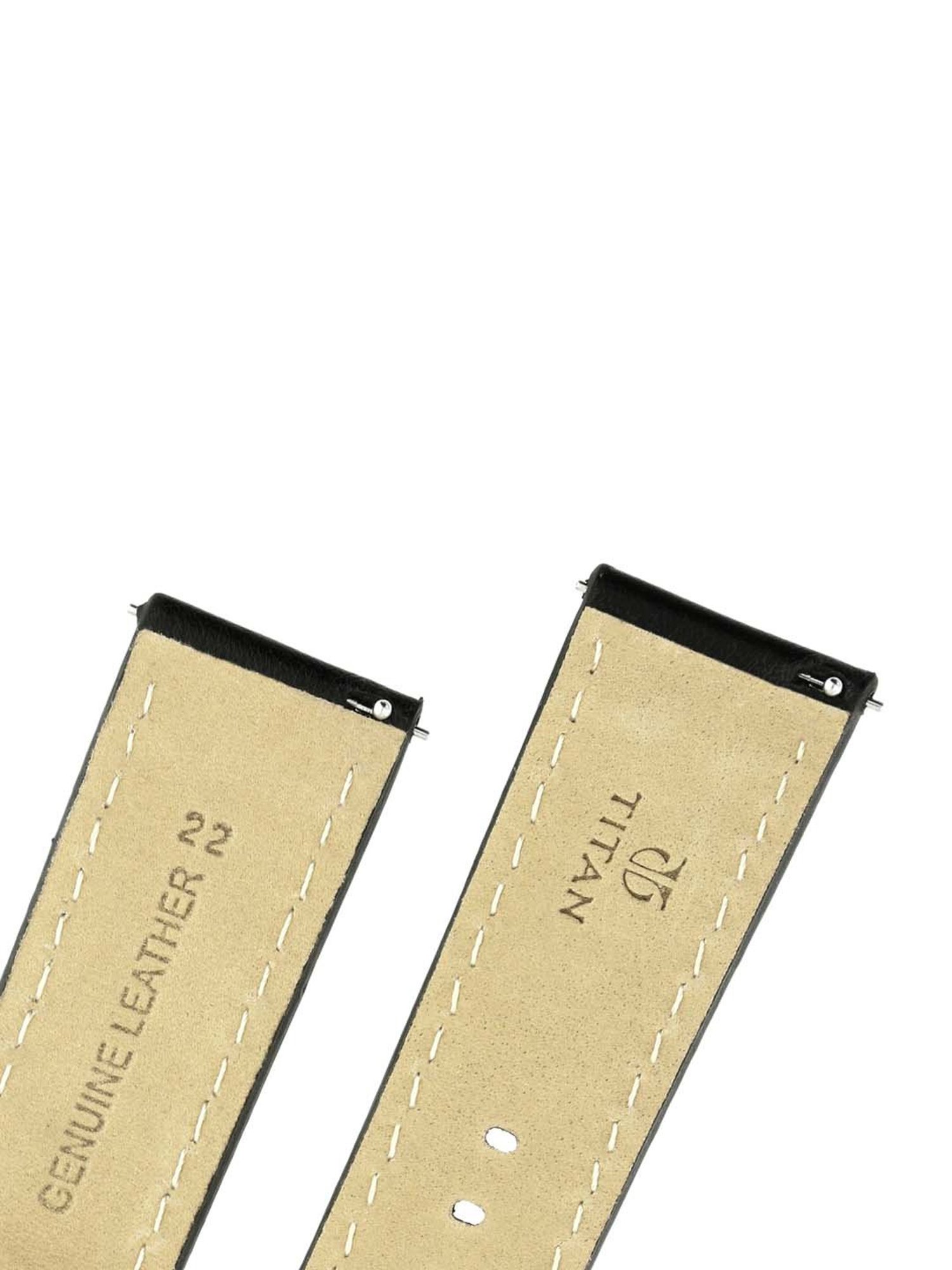 Titan 24 mm Tan Genuine Leather Strap for Men