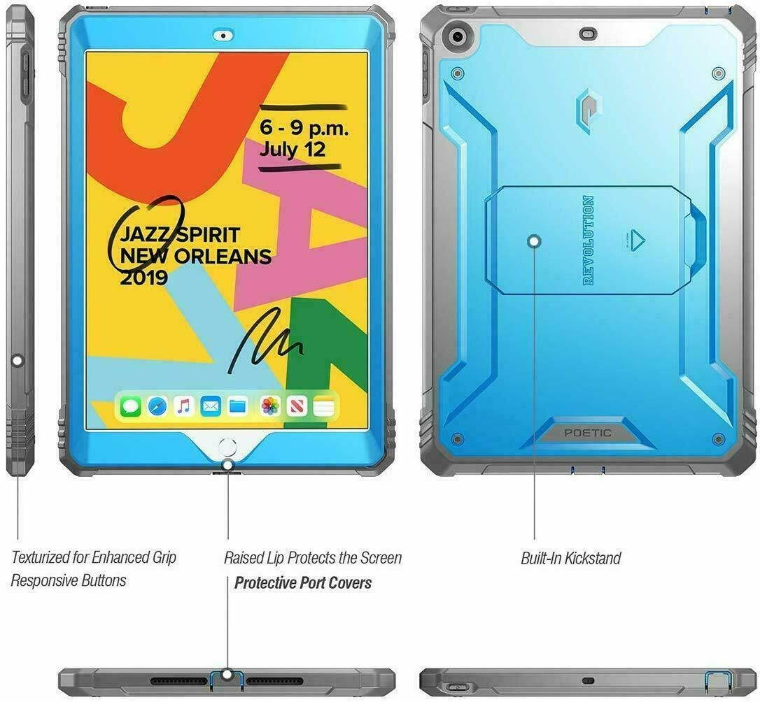 Case For Apple iPad 10.2 (2020&2019) Tablet With Kickstand Cover Blue