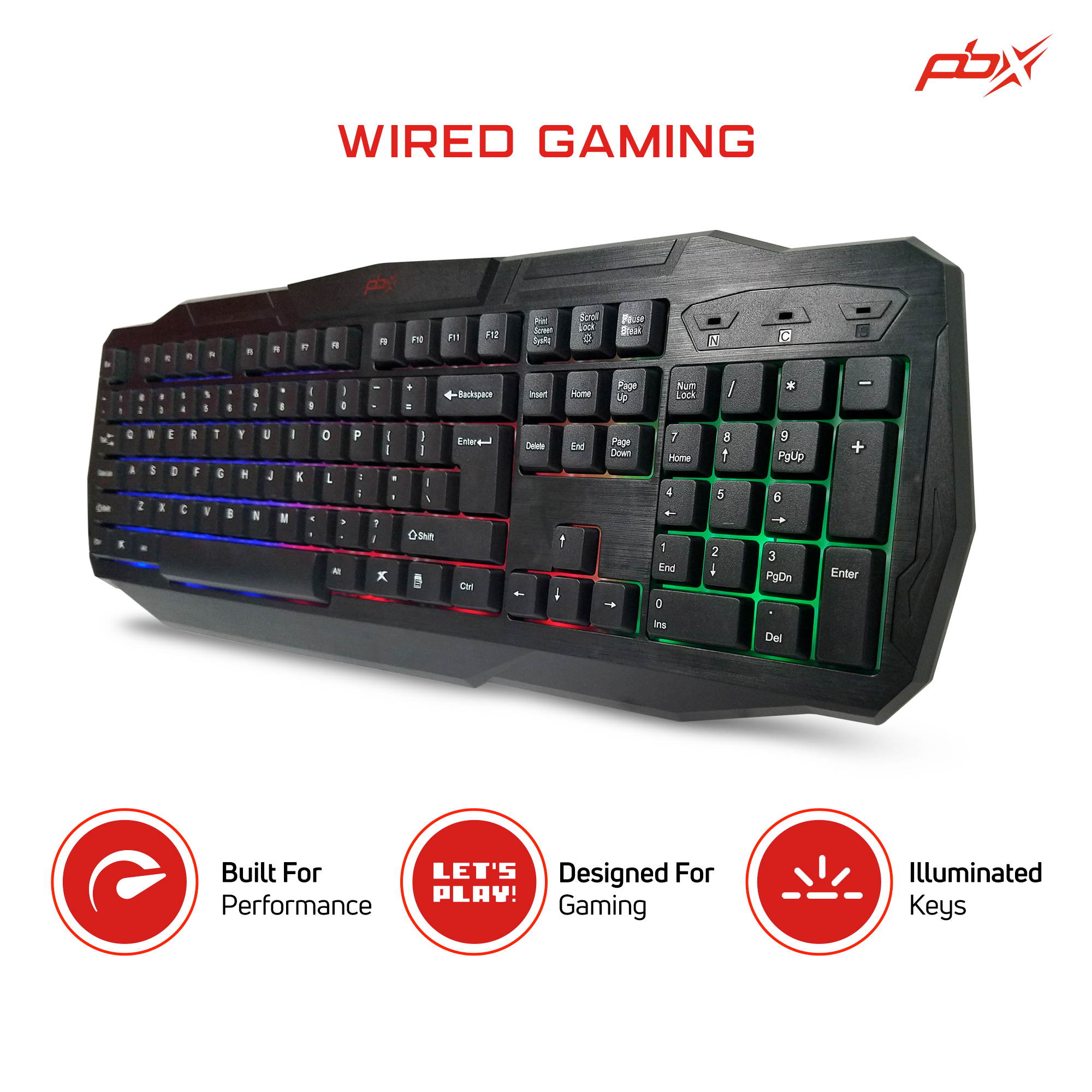 PBX 4-in-1 Pro Gaming Combo Kit &ndash; Wired Backlit Tactile Keyboard and Gaming Mouse, with Mousepad and Gaming Headset - Computer Gamers Hardware Setup and Accessories &ndash; Best Gift for Gamers
