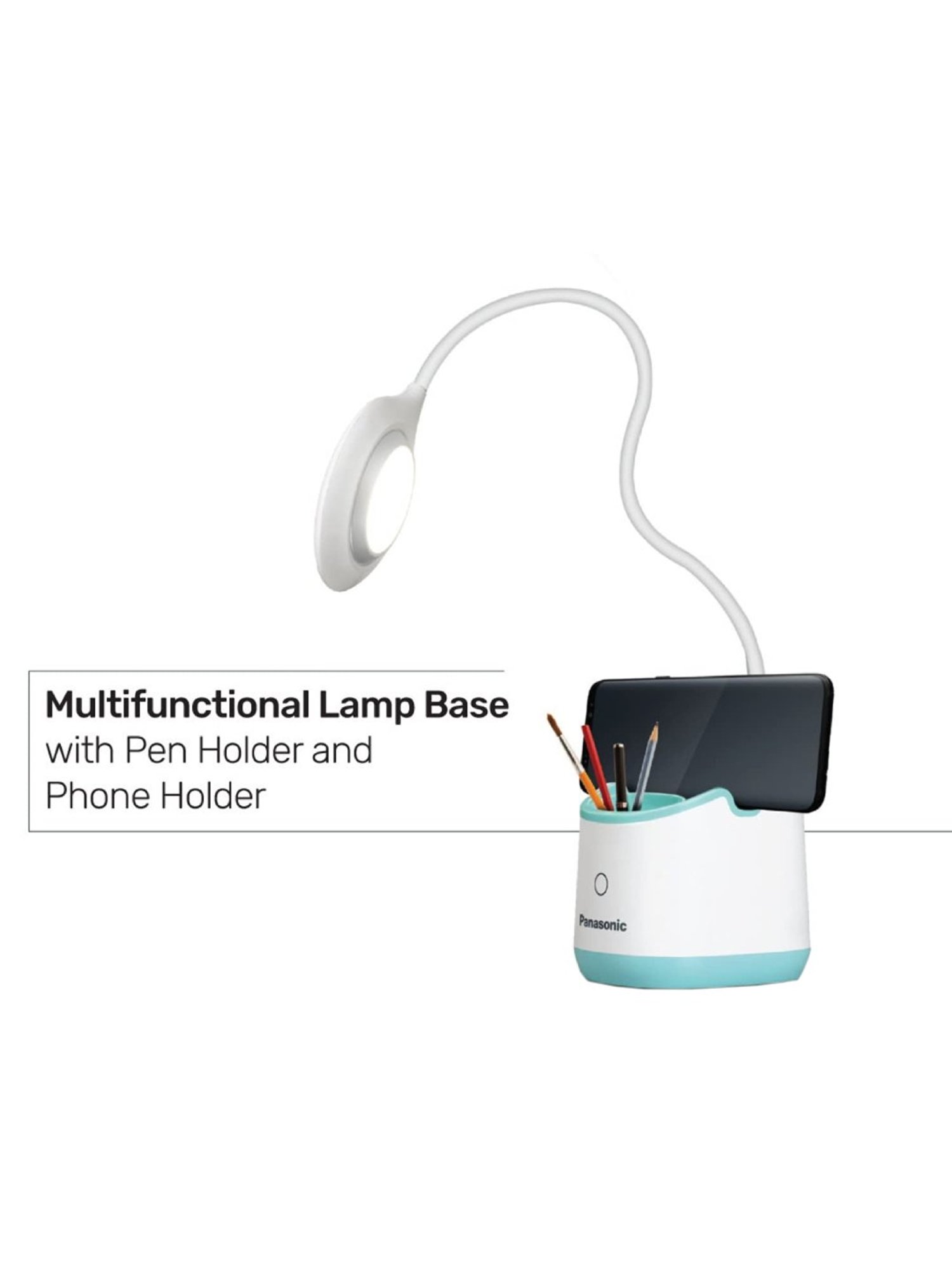 Panasonic PDEM01054R1 5W Desk Lamp with Pen Holder (Blue/White)