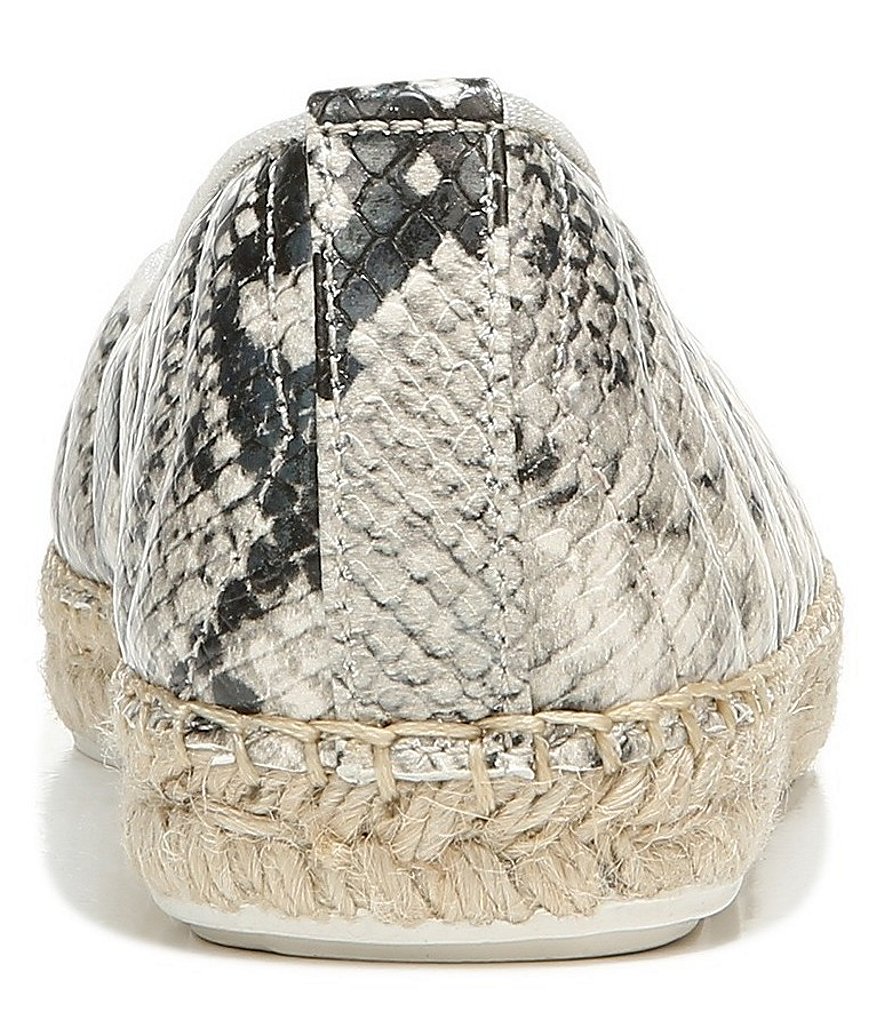 Franco Sarto Kiya Snake Print Leather Slip-On Espadrille Flats