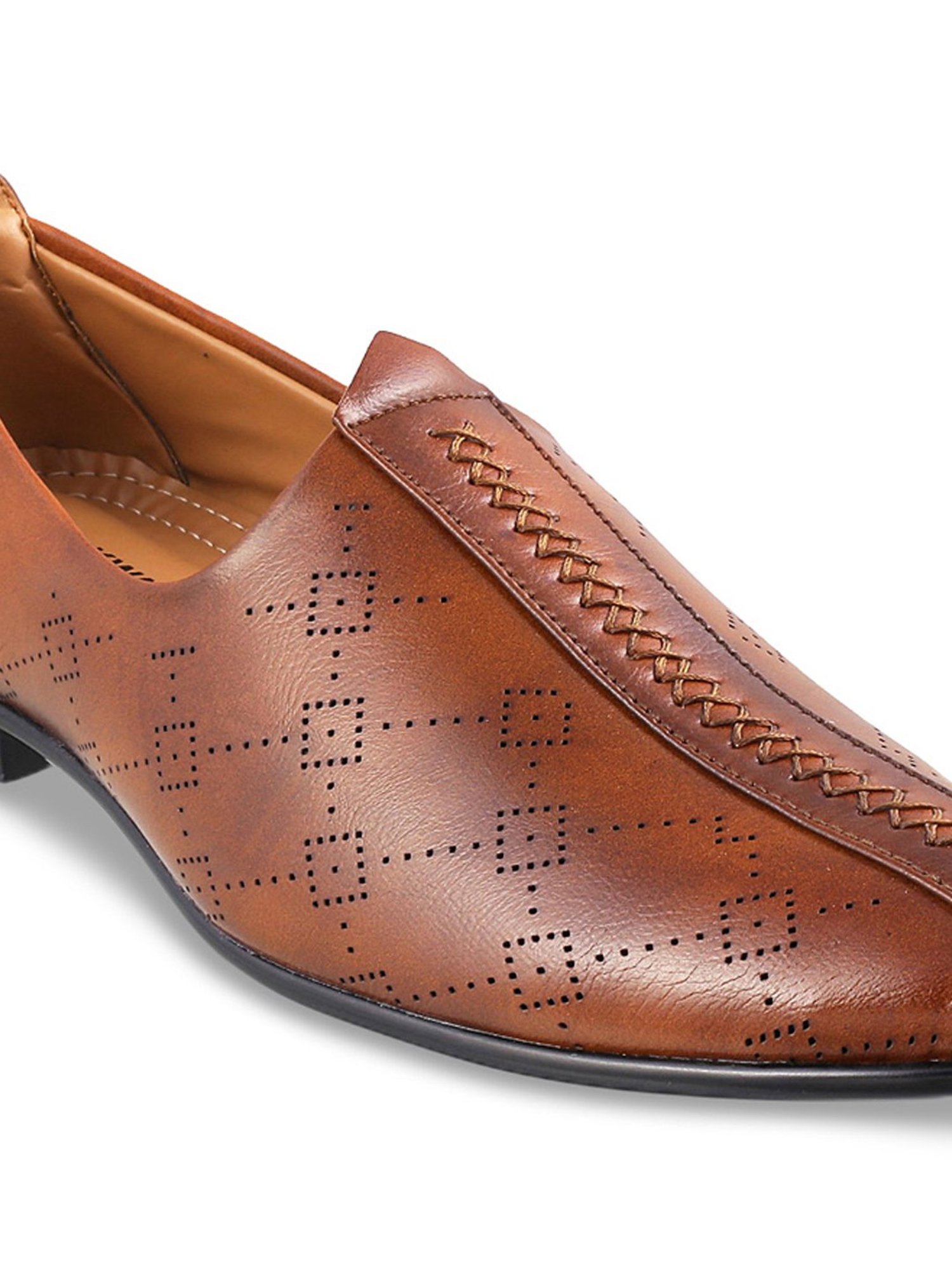 Walkway Men's Tan Ethnic Slip-Ons