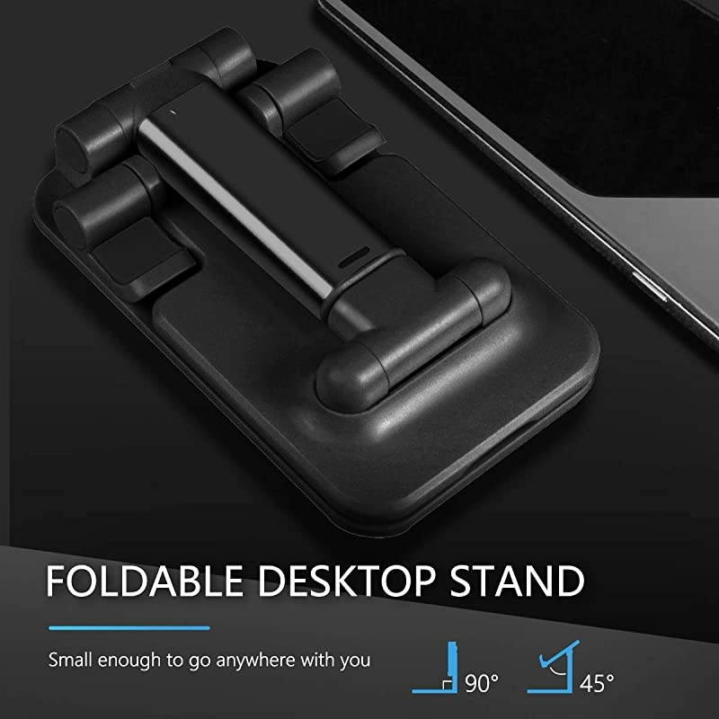 Phone StandAngle Height Adjustable Phone sStand for DeskFully Foldable Phone Holder StamdCradleDockTablet StandCompatible with All MobilePhoneiPadKindleTablet