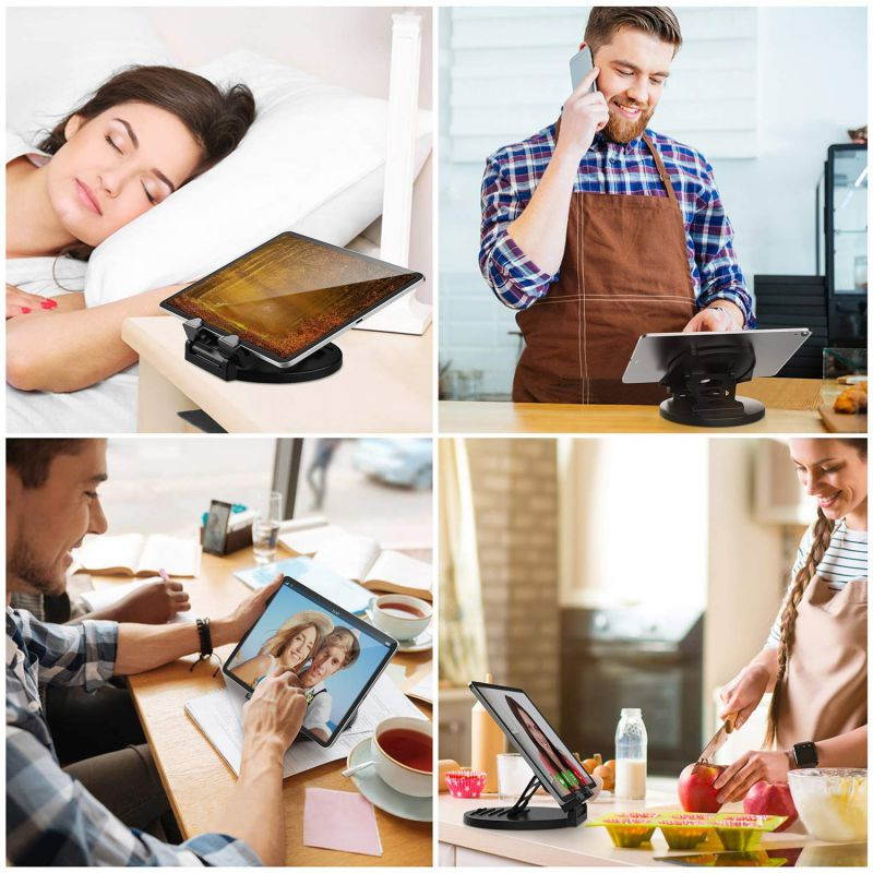 AboveTEK Tablet Stand, 360&deg; Rotating Commercial iPad Stand, Swivel Design for Store Office Bedside Showcase Reception Kitchen Home