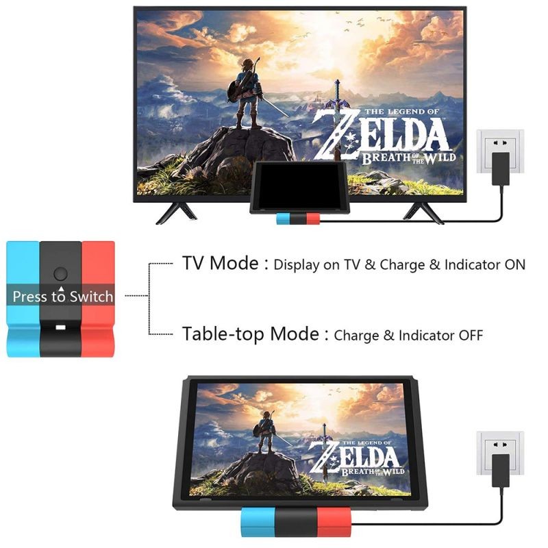 HDMI-compatible 1080P 4K HD Adapter For Nintendo Switch to TV 45W Fast Charging Dock Big Screen HUB Video Converter For Switch