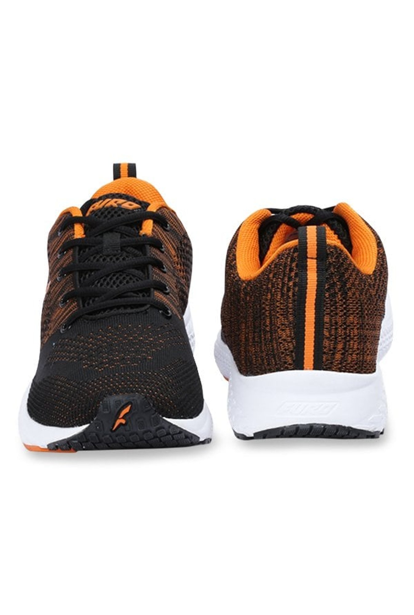 Furo by Red Chief Men's Black & Orange Running Shoes