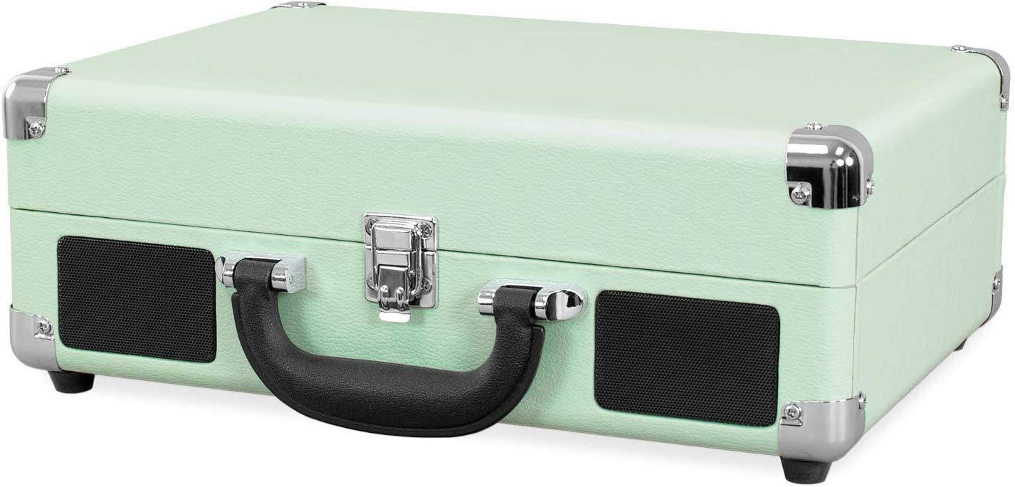 Victrola Vintage 3-Speed Bluetooth Portable Suitcase Record Player with Built-in Speakers, Upgraded Turntable Audio Sound - MINT