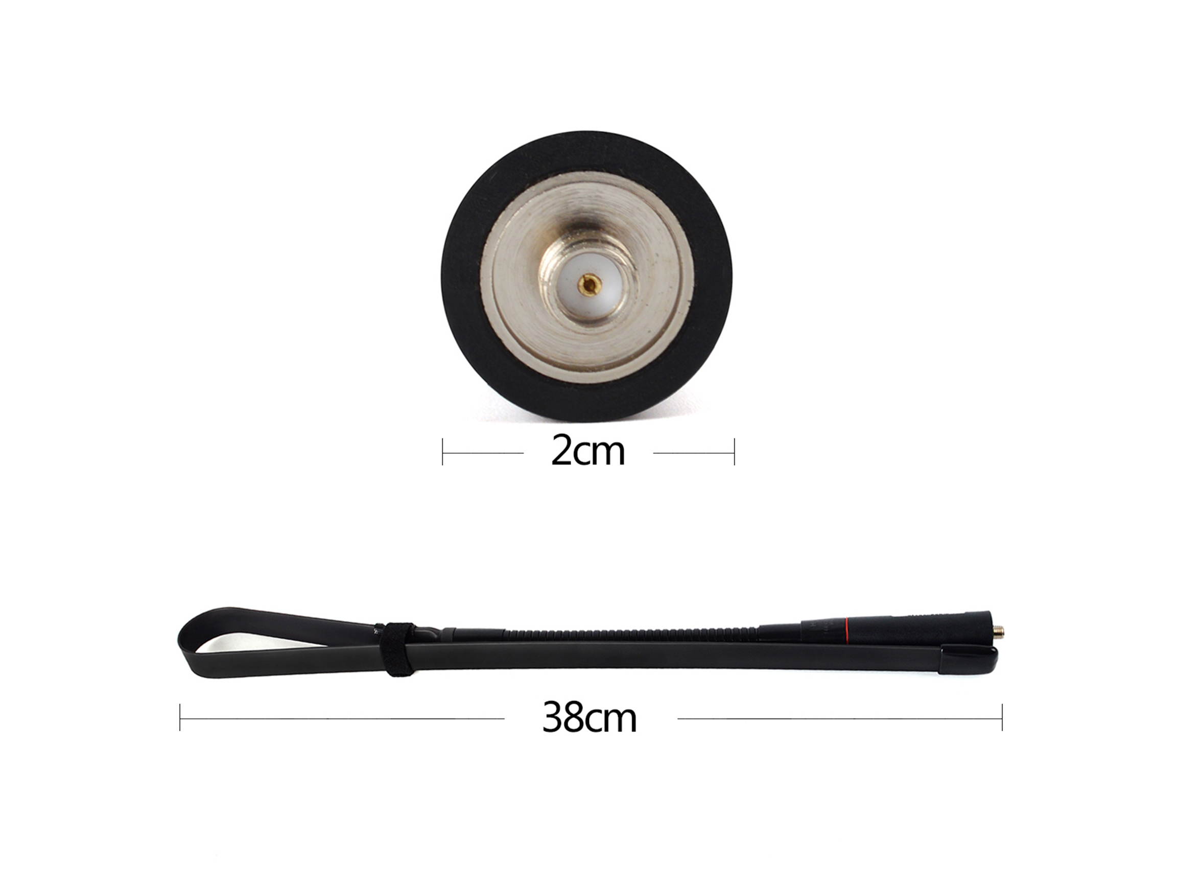 HYS Tactical Antenna SMA-Female Dual Band VHF/UHF For UV5R 888S Walkie Talkie