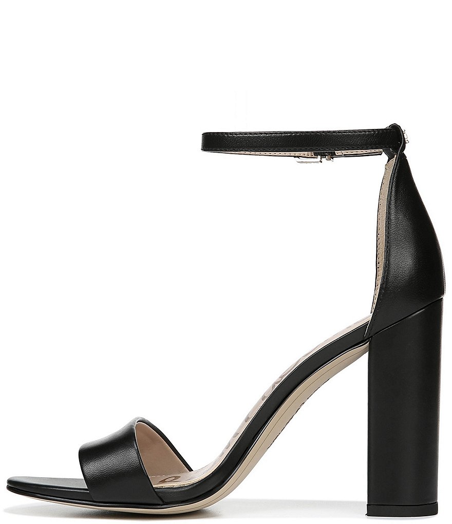 Sam Edelman Yaro Leather Ankle Strap Block Heel Dress Sandals