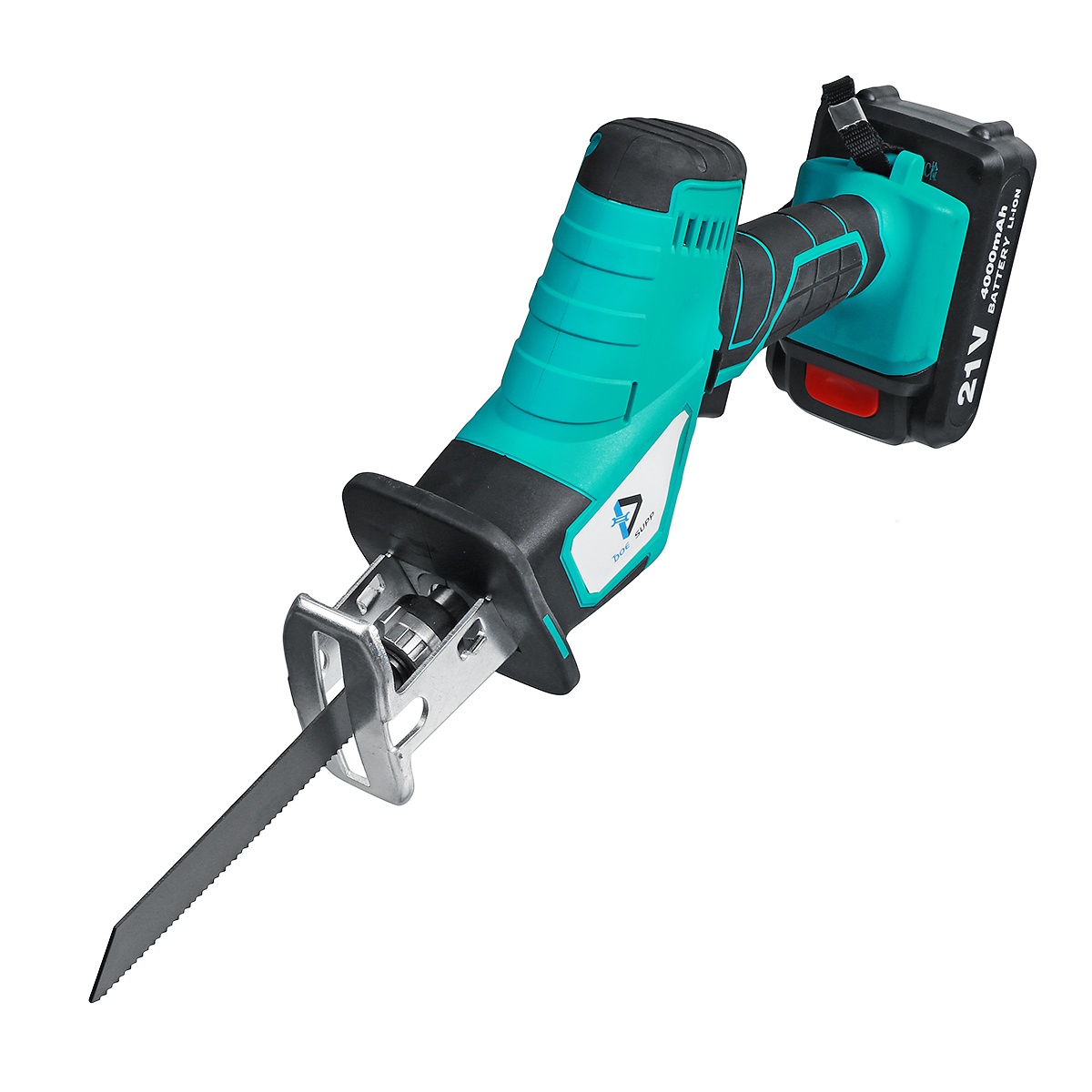 Doersupp 24V 6 Inch Cordless Electric Chain Saw Wood Cutter 550W One-Hand Saws Woodworking Machine W/ 1pc Battery-US Plug/Black