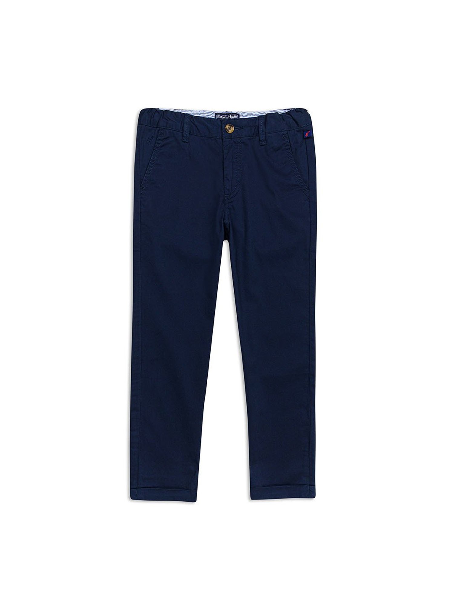 H by Hamleys Boys Navy Solid Trousers