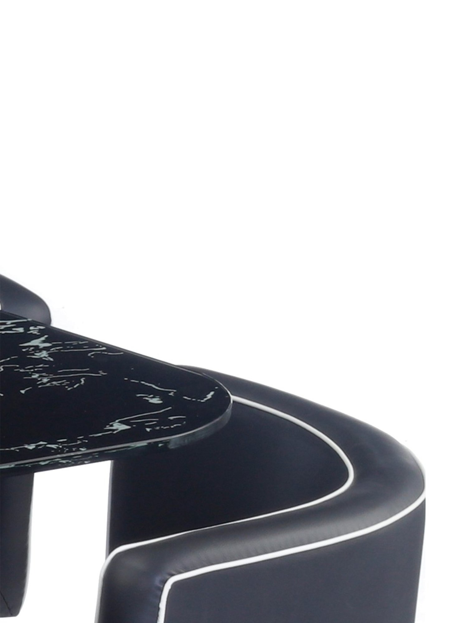 Pure Jenna Metal 6 Seater Dining Set in Black Finish