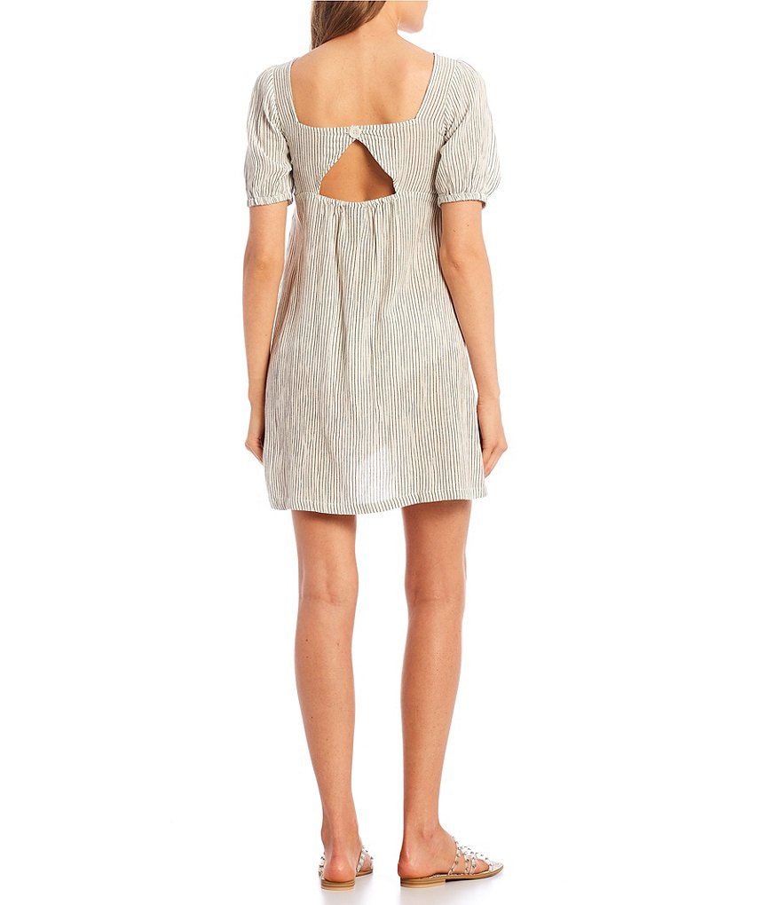Volcom Puff Short-Sleeve Button-Back Sunleashed Slim Dress