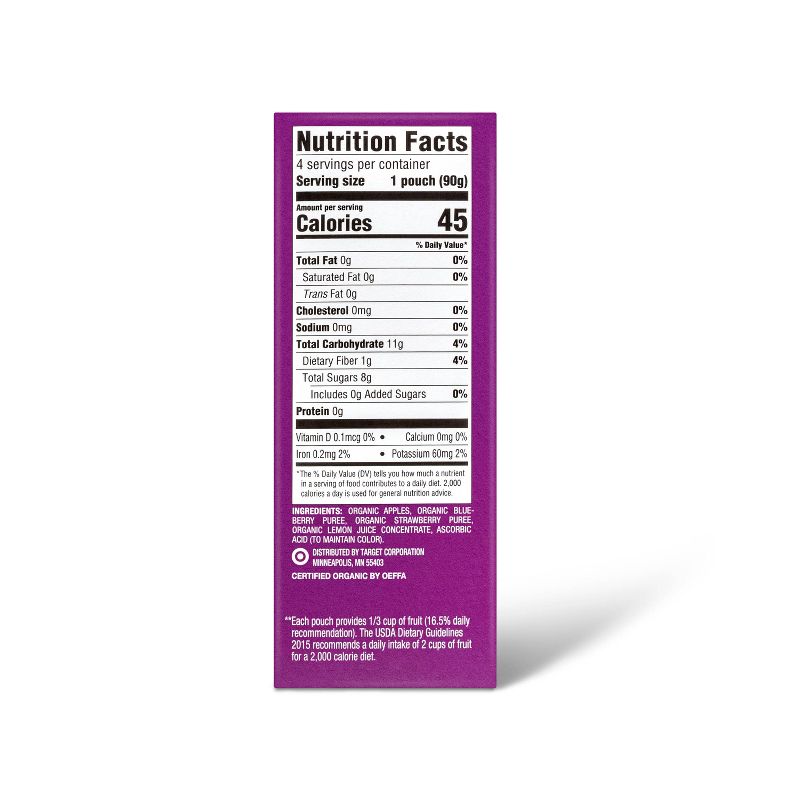 GoGo Squeez Fruit & Veggiez Boulder Berry On-the-Go Pouch - 3.2oz 4pk