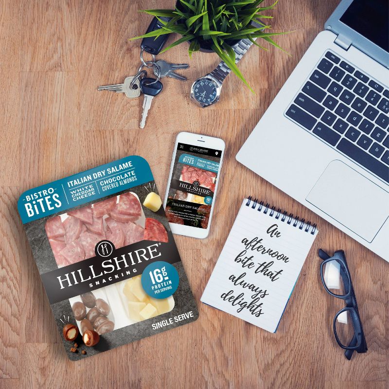 Hillshire Farm Snacking Bistro Bites with Italian Dry Salami, White Cheddar & Chocolate Almonds - 2.8oz