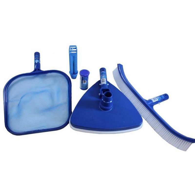 HydroTools 8611 Premium Pool Maintenance Kit + Strips w/ 5-15' Telescopic Pole