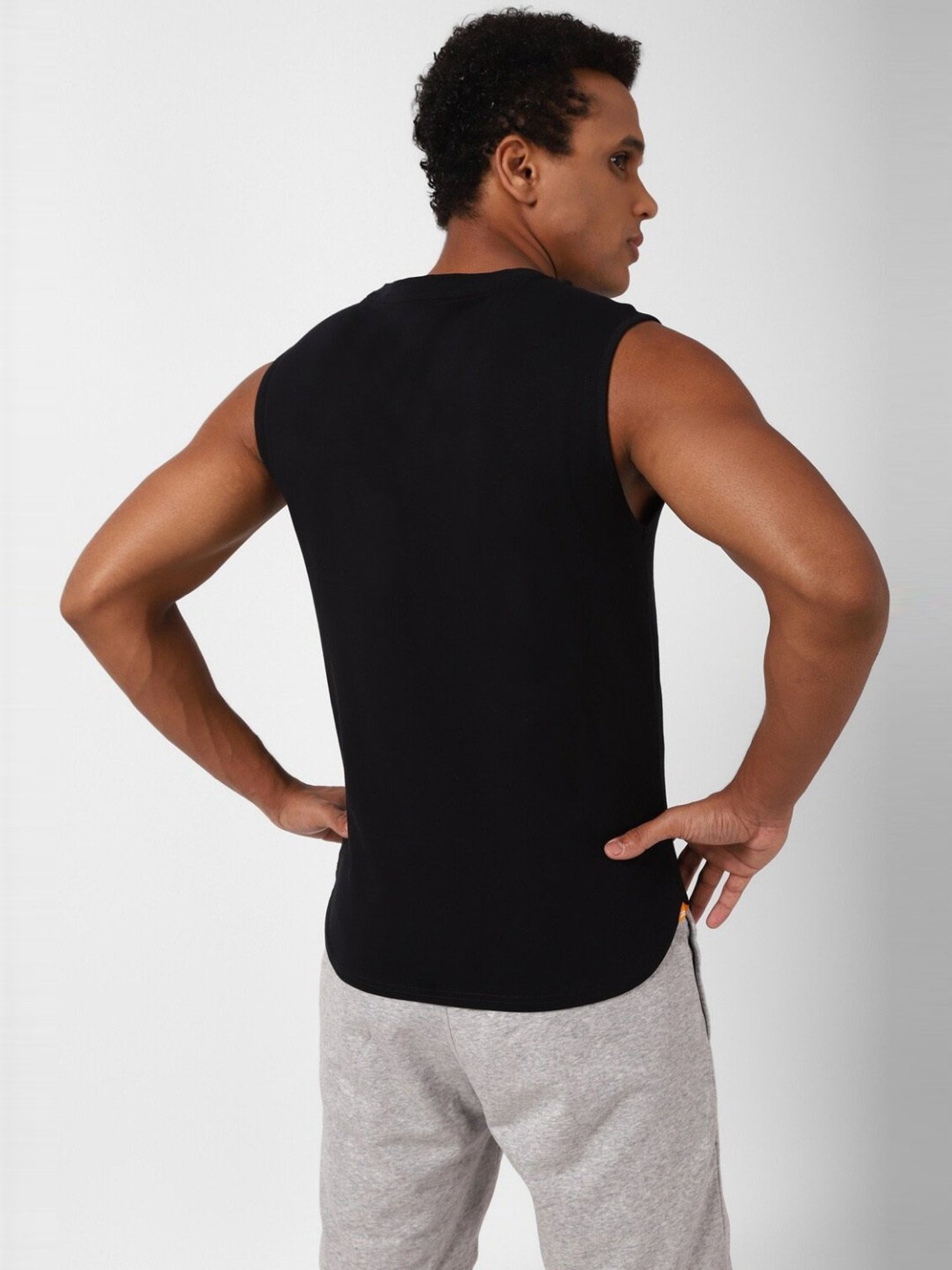Reebok Black Regular Fit Tank Tee