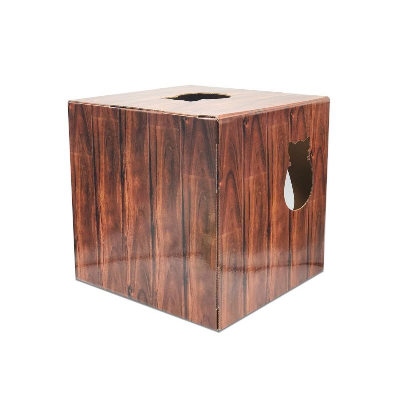 DoyenWorld Wood Funbox with Cat Scratcher Board