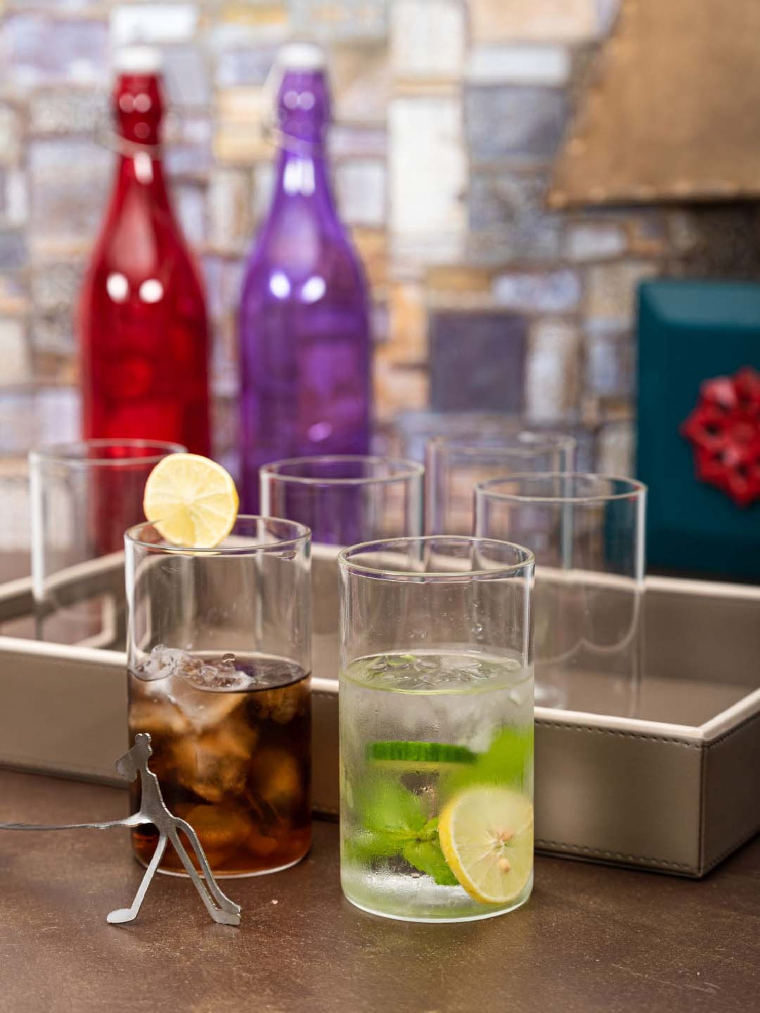 ROXX Transparent Glass Drinking Glasses (340 ml) - Set of 6