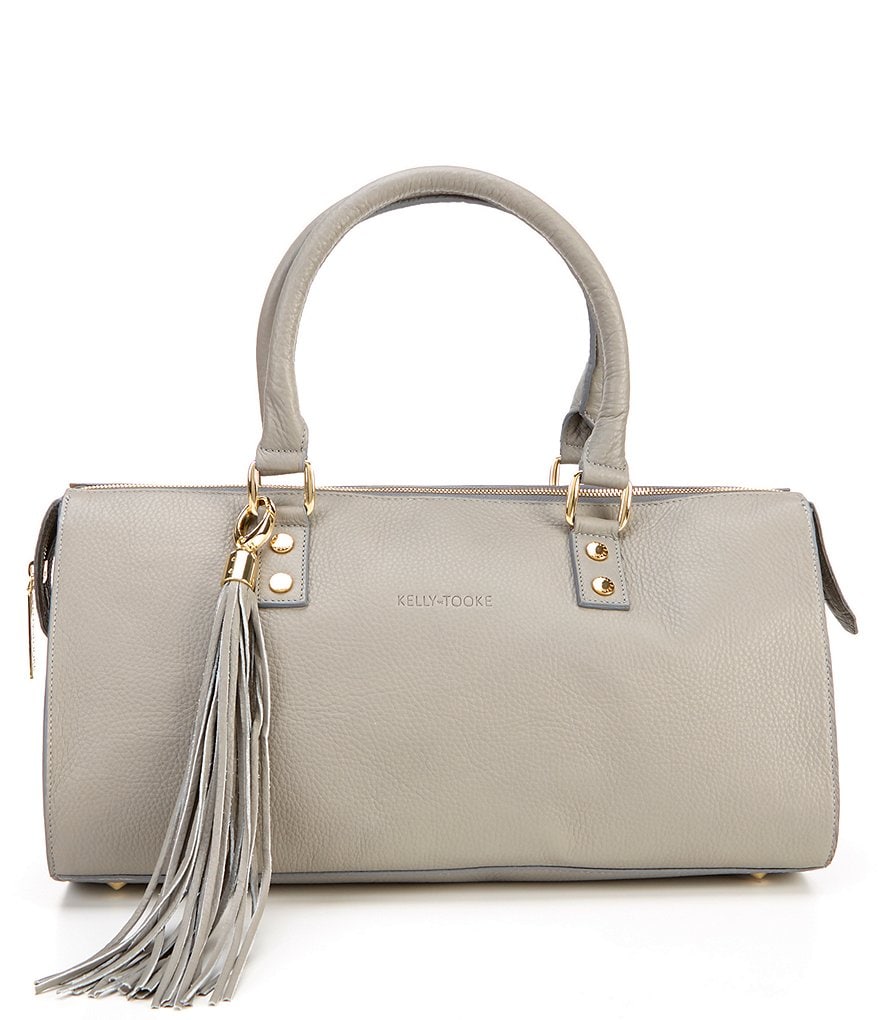 Kelly-Tooke Soho Leather Barrel Tassel Satchel Bag