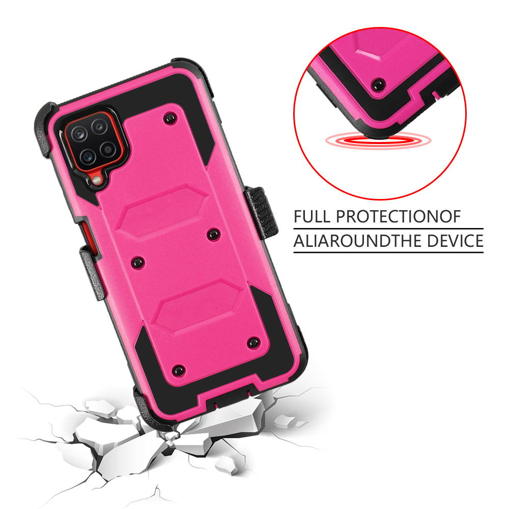 Mignova for Samsung A12 5G Case Full-Body Protective Built-in Screen Protector Kicksand Belt Clip Dustproof Shockproof Anti-Scratch Armor Cover Samsung Galaxy A12 5G 6.5 inch