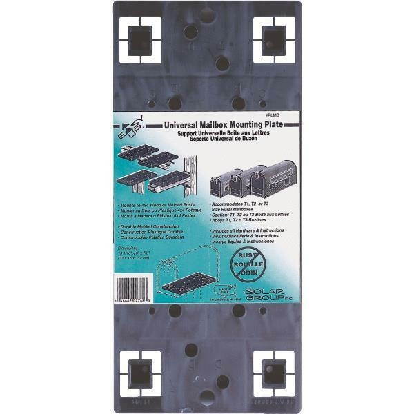 6-Mailbox 13-1/16" H. x 6" W. x 7/8" D Plastic Mounting Installation Board PLMB