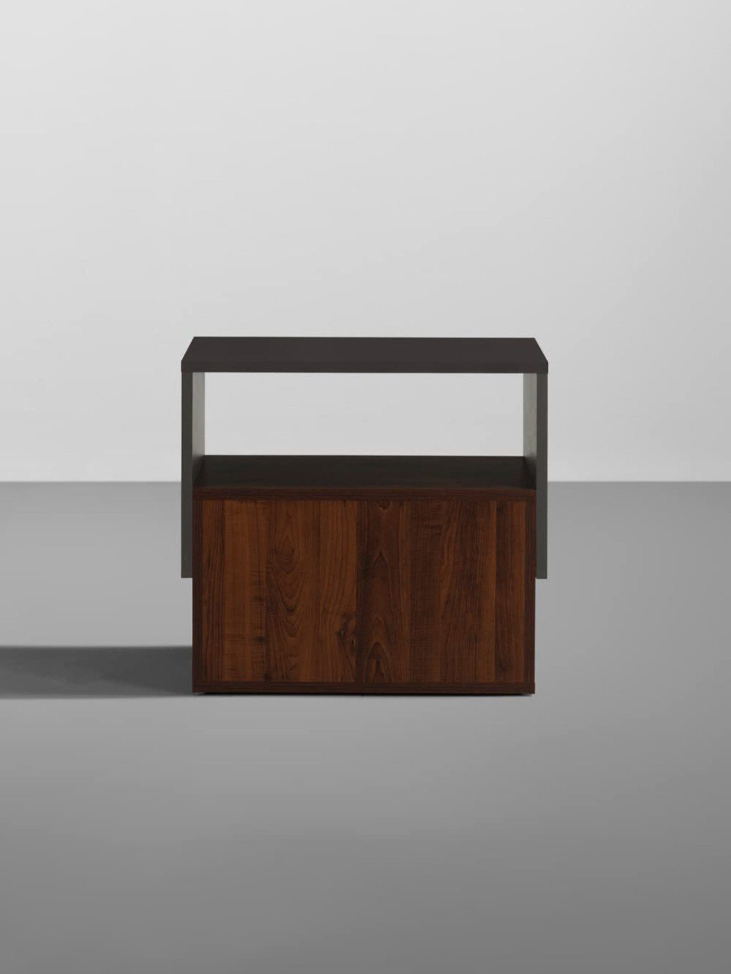 Sleepyhead Pal Dark Brown & Slate Grey Engineered Wood Bedside Table