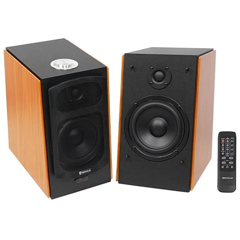 HD5 Pair Powered Bookshelf Speakers Bluetooth Monitor Speaker System 5 inch