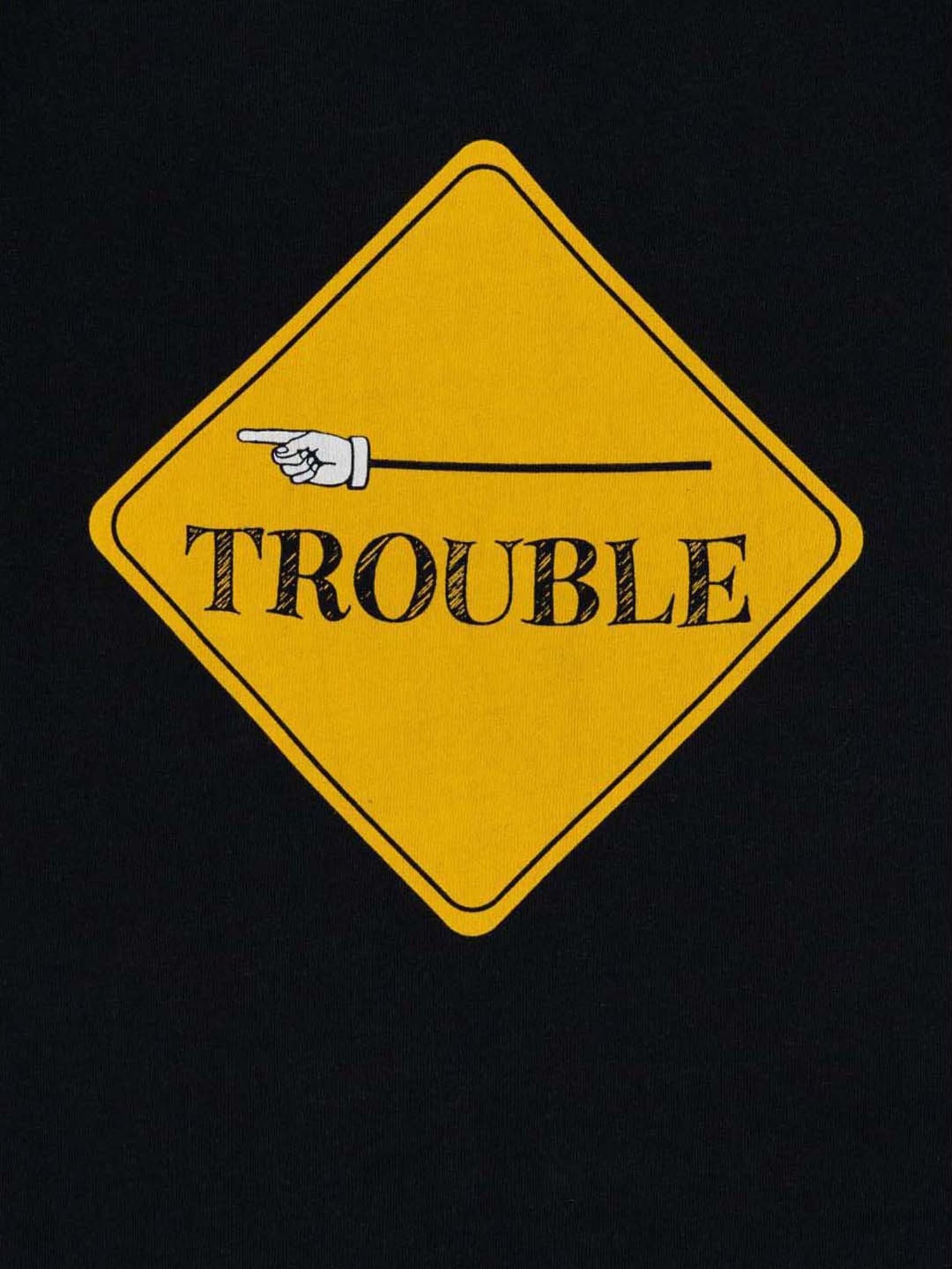 H by Hamleys Kids Black & Yellow Cotton Printed T-Shirt